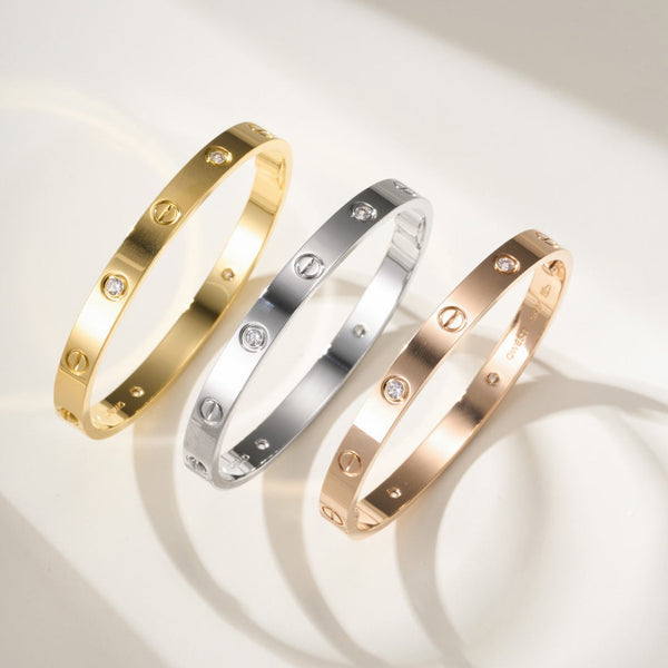 [⭐JeweliWhal]LOVE BRACELET 6.1MM 4 DIAMONDS