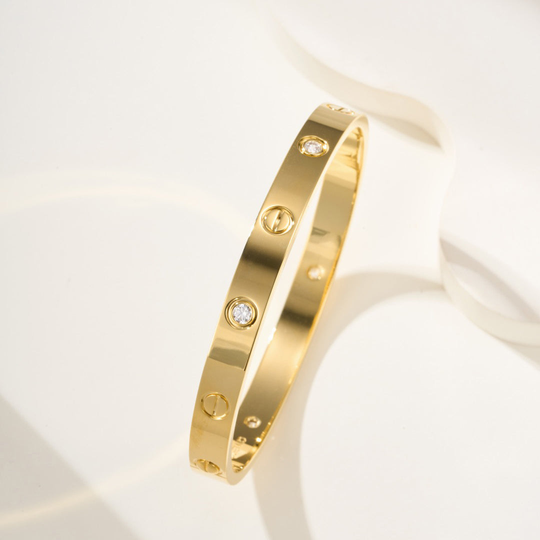 [⭐JeweliWhal]LOVE BRACELET 6.1MM 4 DIAMONDS
