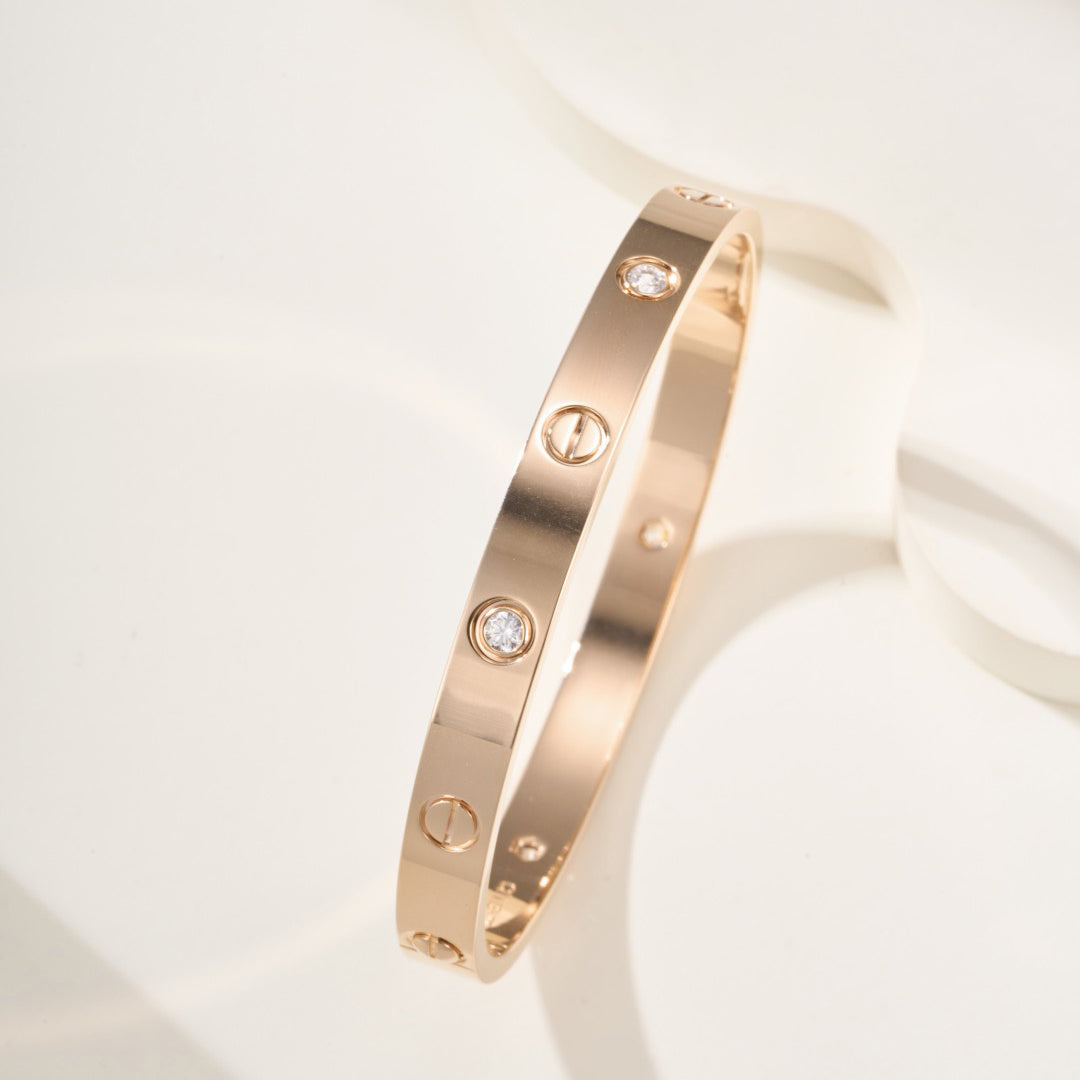 [⭐JeweliWhal]LOVE BRACELET 6.1MM 4 DIAMONDS