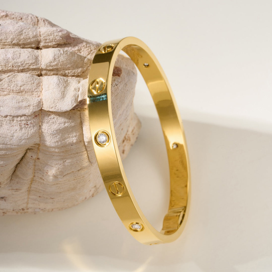 [⭐JeweliWhal]LOVE BRACELET 6.1MM 4 DIAMONDS