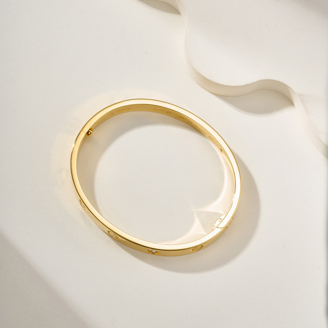 [⭐JeweliWhal]LOVE BRACELET 6.1MM 4 DIAMONDS