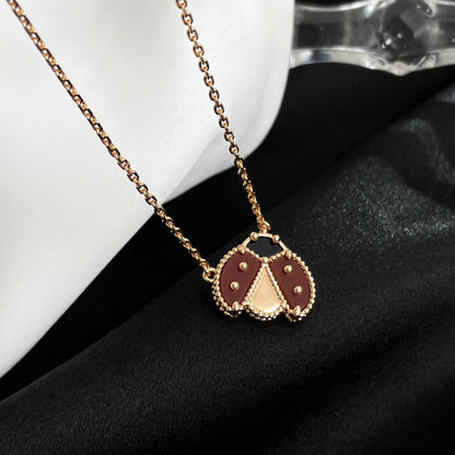 [⭐JeweliWhal]LUCKY  CARNELIANS LADYBUG NECKLACE