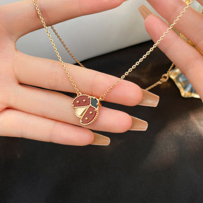 [⭐JeweliWhal]LUCKY  CARNELIANS LADYBUG NECKLACE