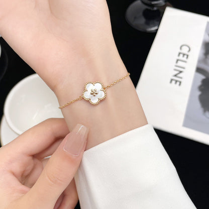 [⭐JeweliWhal]LUCKY WHITE MOP PLUM BLOSSOM  BRACELET
