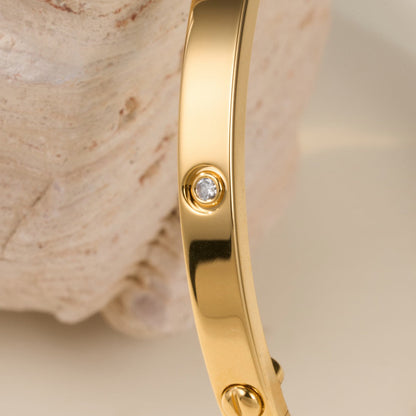 [⭐JeweliWhal]LOVE BRACELET 3.65MM 6 DIAMONDS