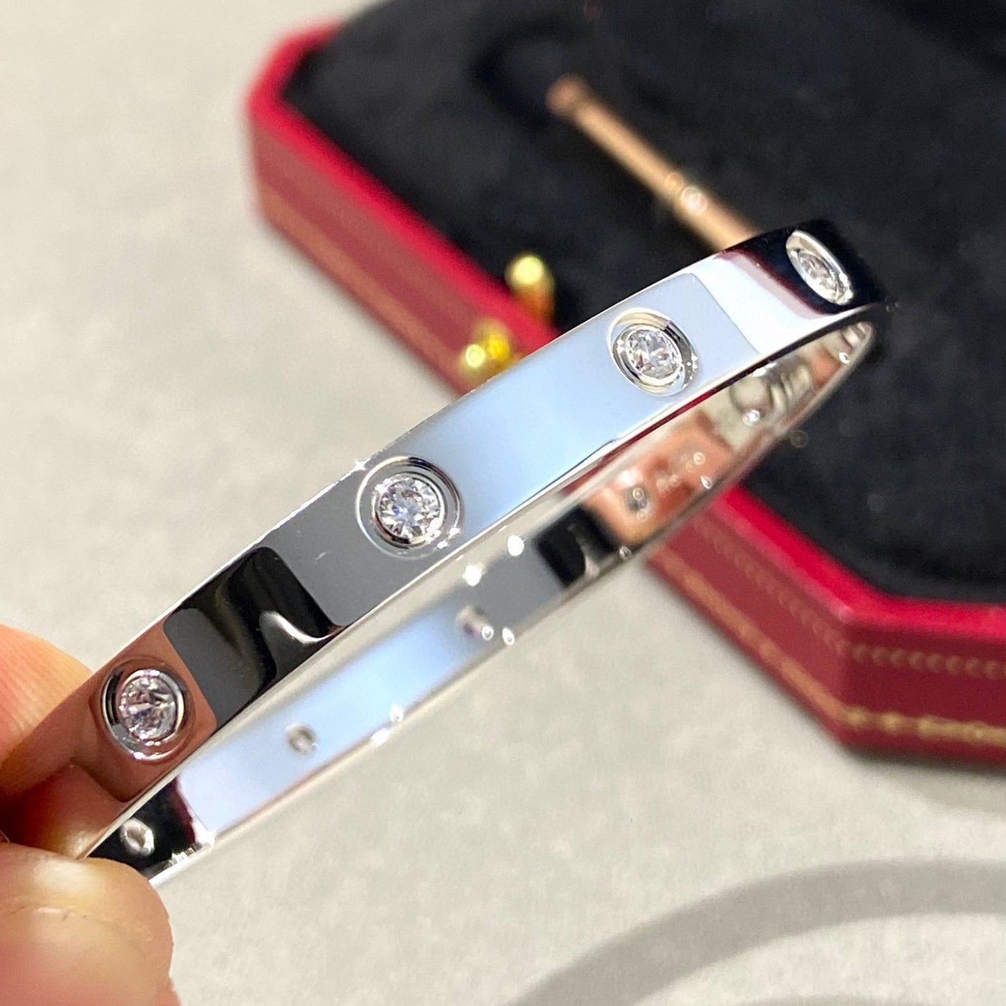 [⭐JeweliWhal]LOVE BRACELET 6.1MM 10 DIAMONDS