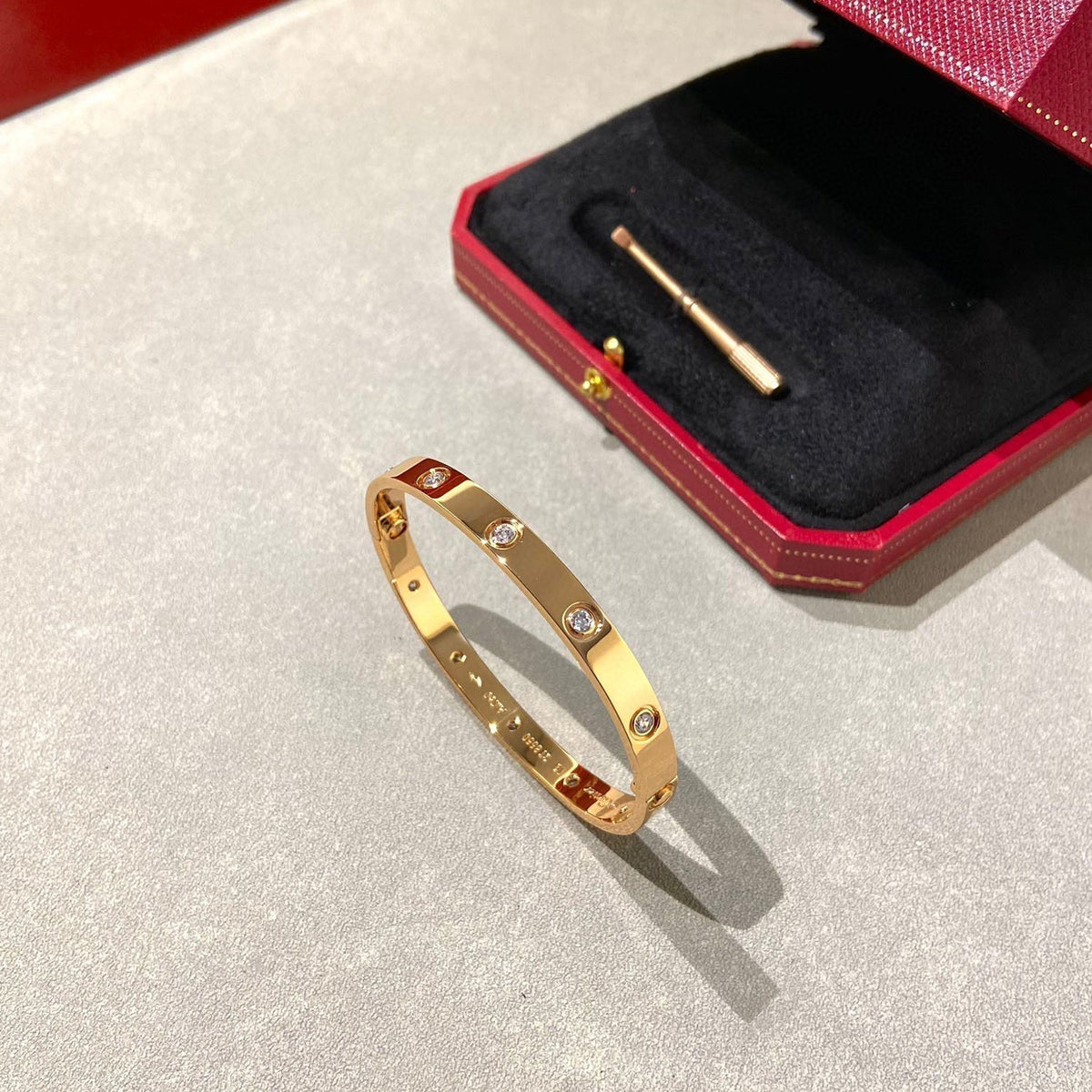 [⭐JeweliWhal]LOVE BRACELET 6.1MM 10 DIAMONDS