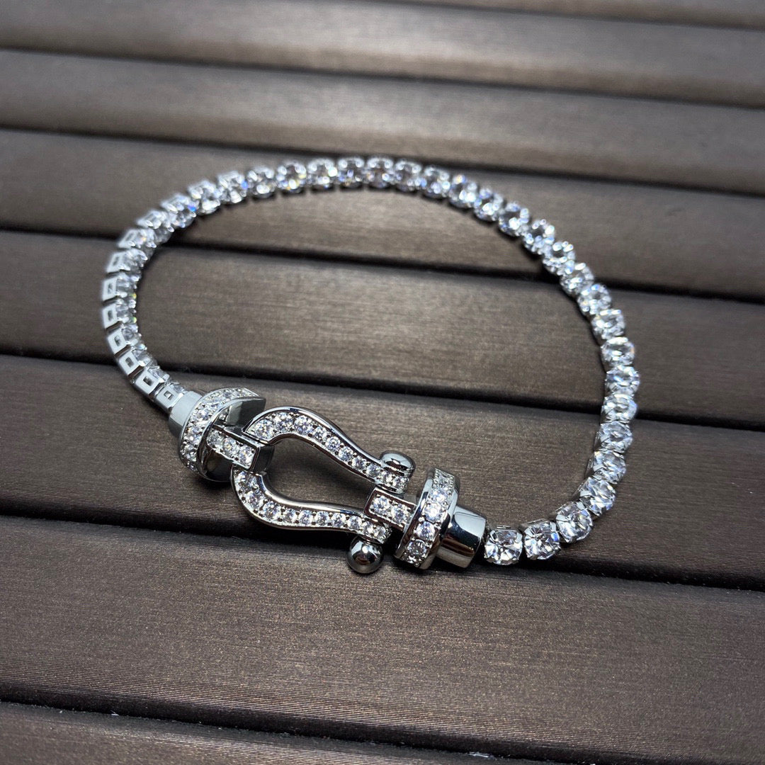 [⭐JeweliWhal]FORCE  HORSESHOE  DIAMOND TENNIS BRACELET