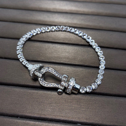 [⭐JeweliWhal]FORCE  HORSESHOE  DIAMOND TENNIS BRACELET