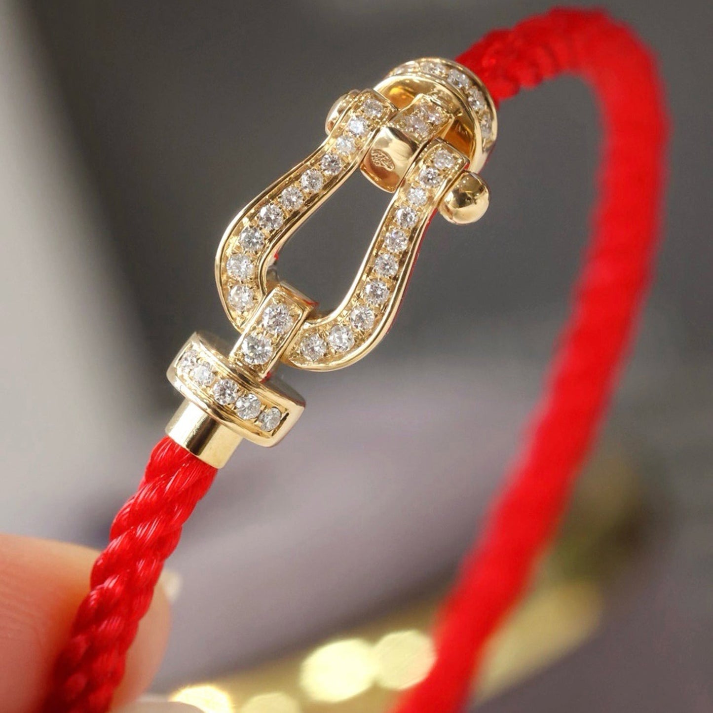 [⭐JeweliWhal]FORCE LARGE HORSESHOE FULL DIAMOND BRACELET SILVER