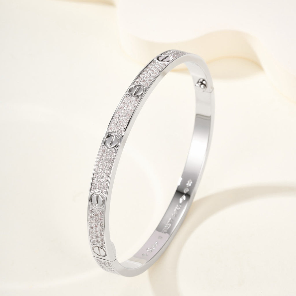 [⭐JeweliWhal]LOVE BRACELET 4.8MM DIAMOND-PAVED