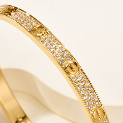 [⭐JeweliWhal]LOVE BRACELET 4.8MM DIAMOND-PAVED