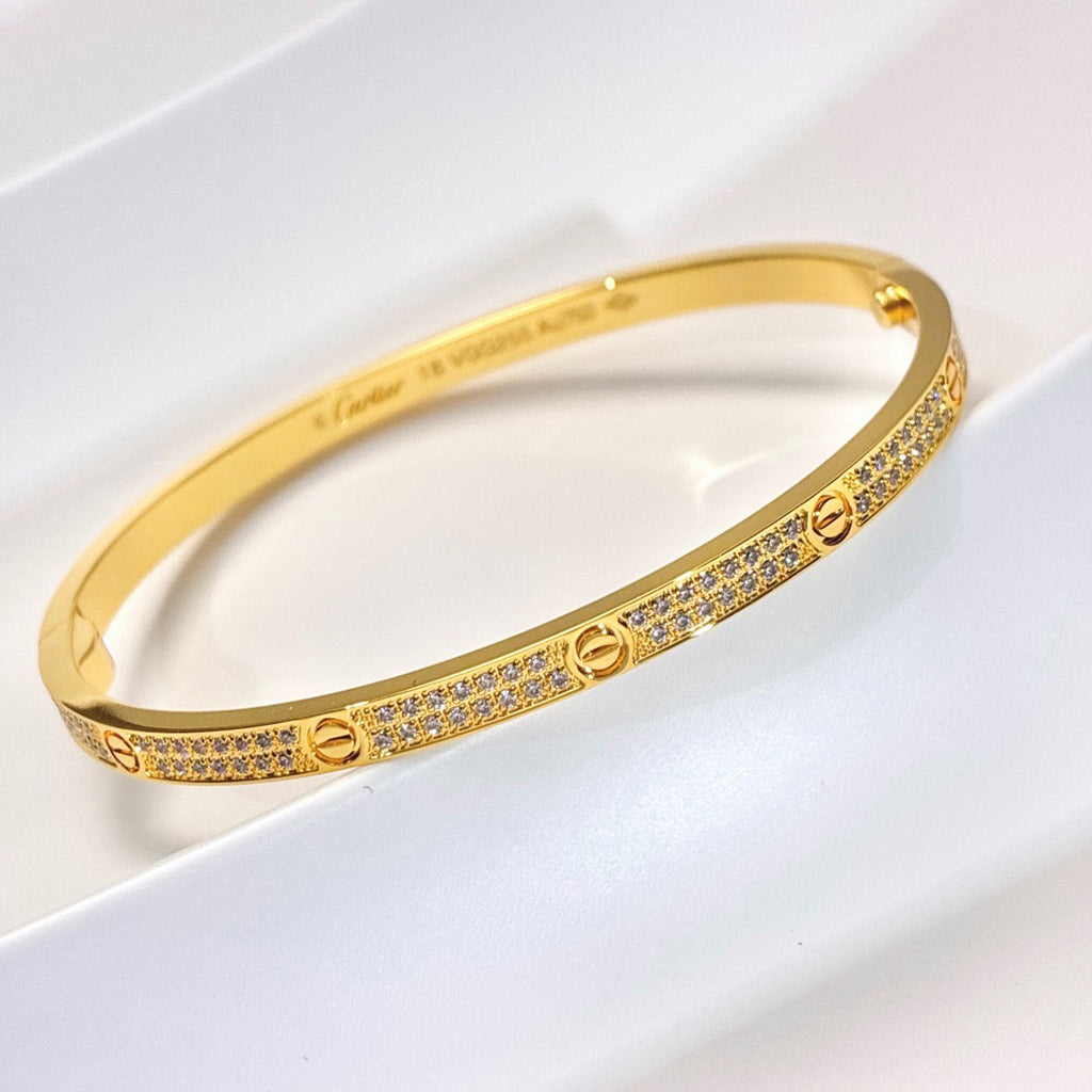 [⭐JeweliWhal]LOVE BRACELET 3.65MM DIAMOND-PAVED