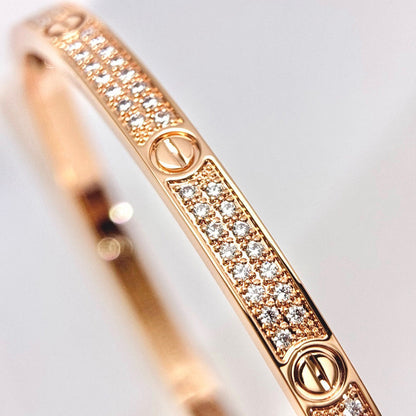 [⭐JeweliWhal]LOVE BRACELET 3.65MM DIAMOND-PAVED