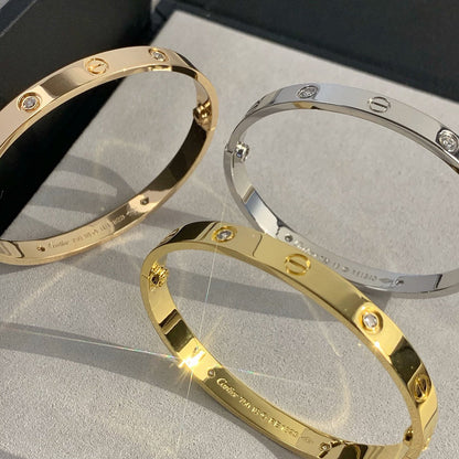 [⭐JeweliWhal]LOVE BRACELET 6.1MM 4 DIAMONDS