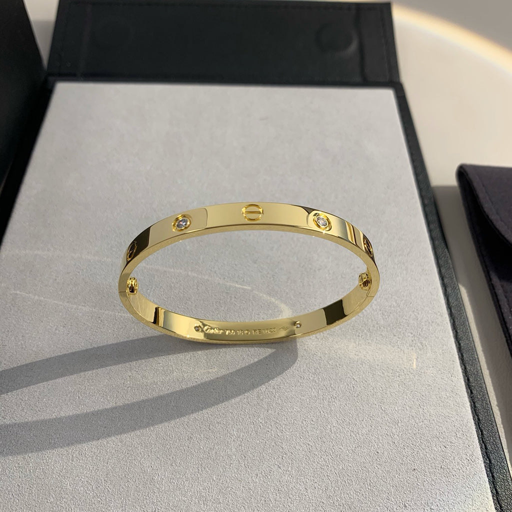 [⭐JeweliWhal]LOVE BRACELET 6.1MM 4 DIAMONDS