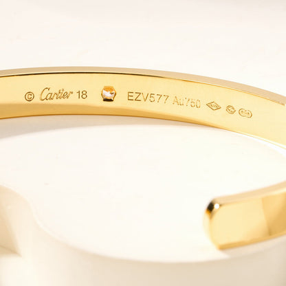 [⭐JeweliWhal]LOVE BRACELET 6.1MM 1 DIAMOND OPEN CUFF