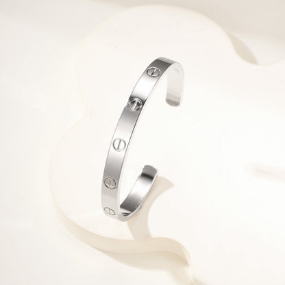 [⭐JeweliWhal]LOVE BRACELET 6.1MM OPEN CUFF