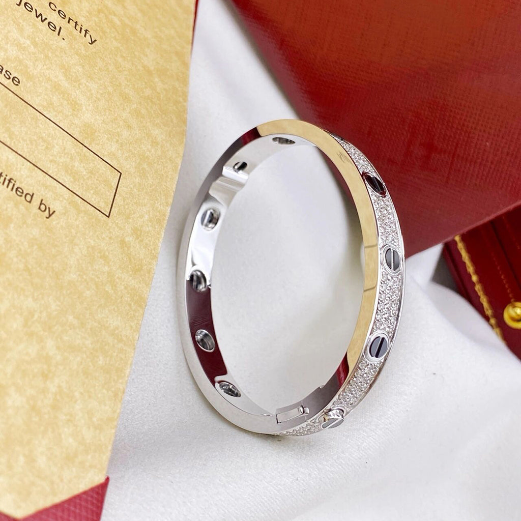 [⭐JeweliWhal]LOVE BRACELET 6.1MM DIAMOND-PAVED CERAMIC