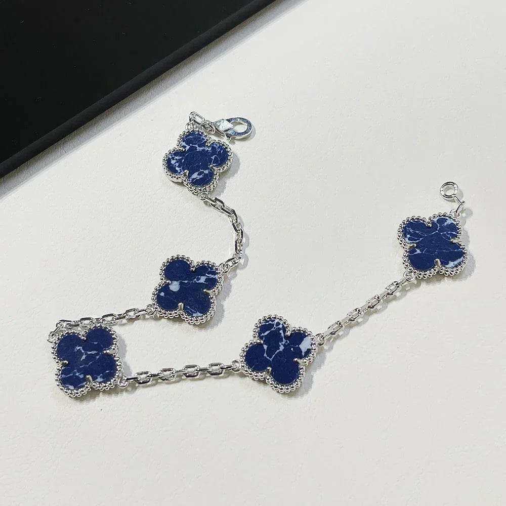 [⭐JeweliWhal]CLOVER 5 MOTIF PIETERSITE BRACELET COLLECTION