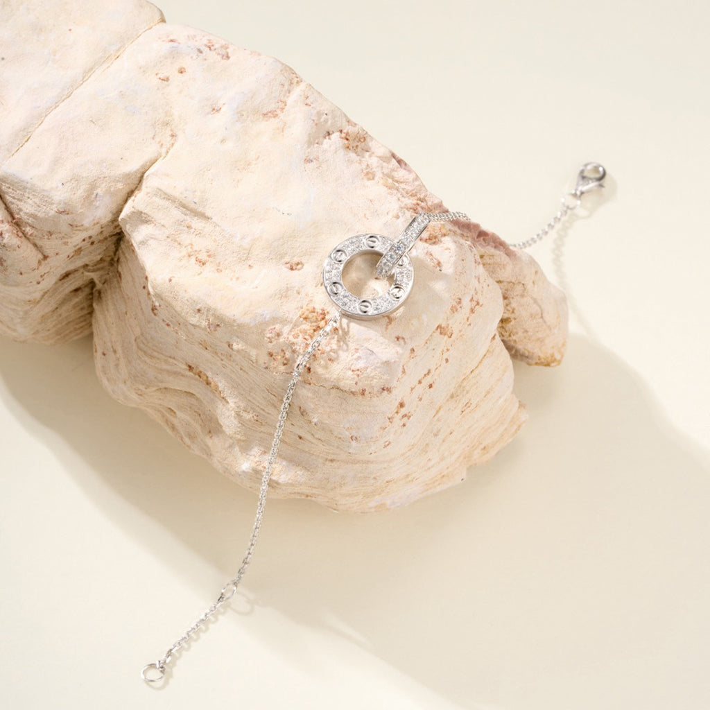 [⭐JeweliWhal]LOVE DOUBLE RING FULL DIAMOND BRACELET