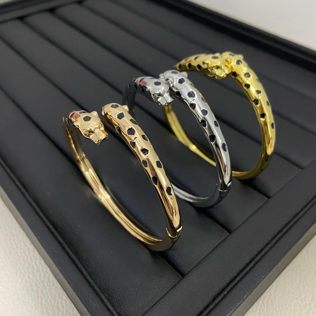 [⭐JeweliWhal]PANTHERE DOUBLE HEADED OPEN BRACELET