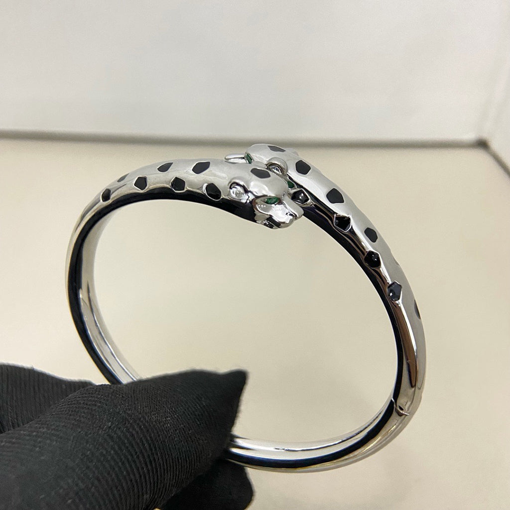 [⭐JeweliWhal]PANTHERE DOUBLE HEADED OPEN BRACELET