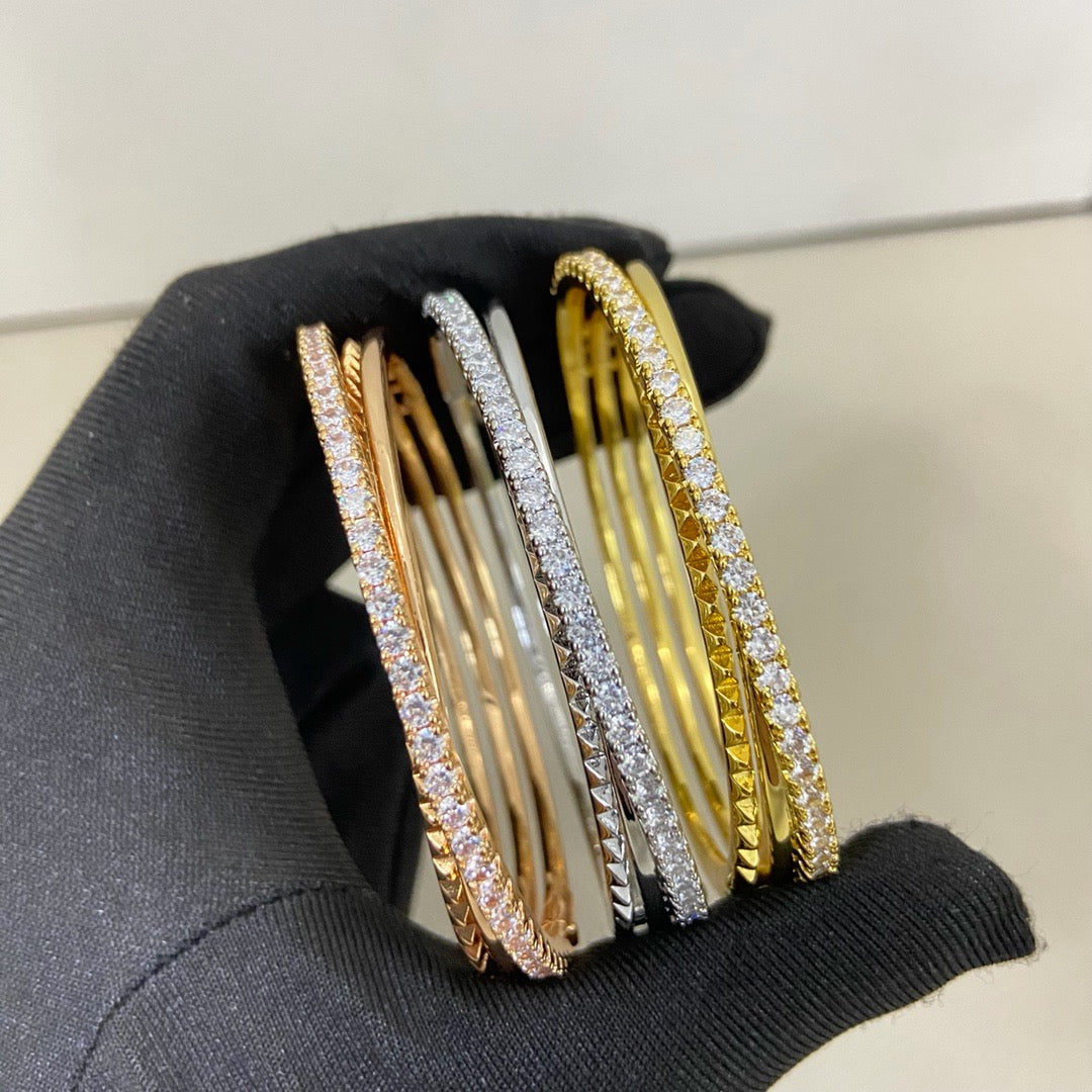 [⭐JeweliWhal]ETINCELLE HALF-PAVED DIAMOND BRACELET