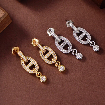 [⭐JeweliWhal]HM CHAINE DIAMOND EARRINGS