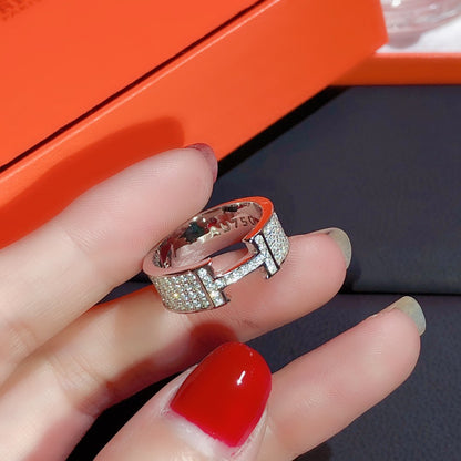 [⭐JeweliWhal]H RING FULL DIAMOND