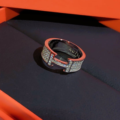 [⭐JeweliWhal]H RING FULL DIAMOND