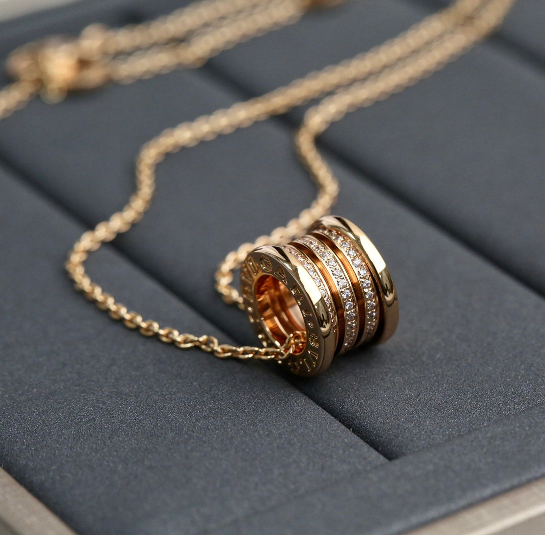 [⭐JeweliWhal]ZERO 1 PINK GOLD DIAMOND NECKLACE