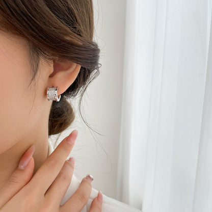 [⭐JeweliWhal]ZERO 1 DIAMOND PAVED EARRINGS