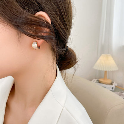 [⭐JeweliWhal]ZERO 1 DIAMOND PAVED EARRINGS