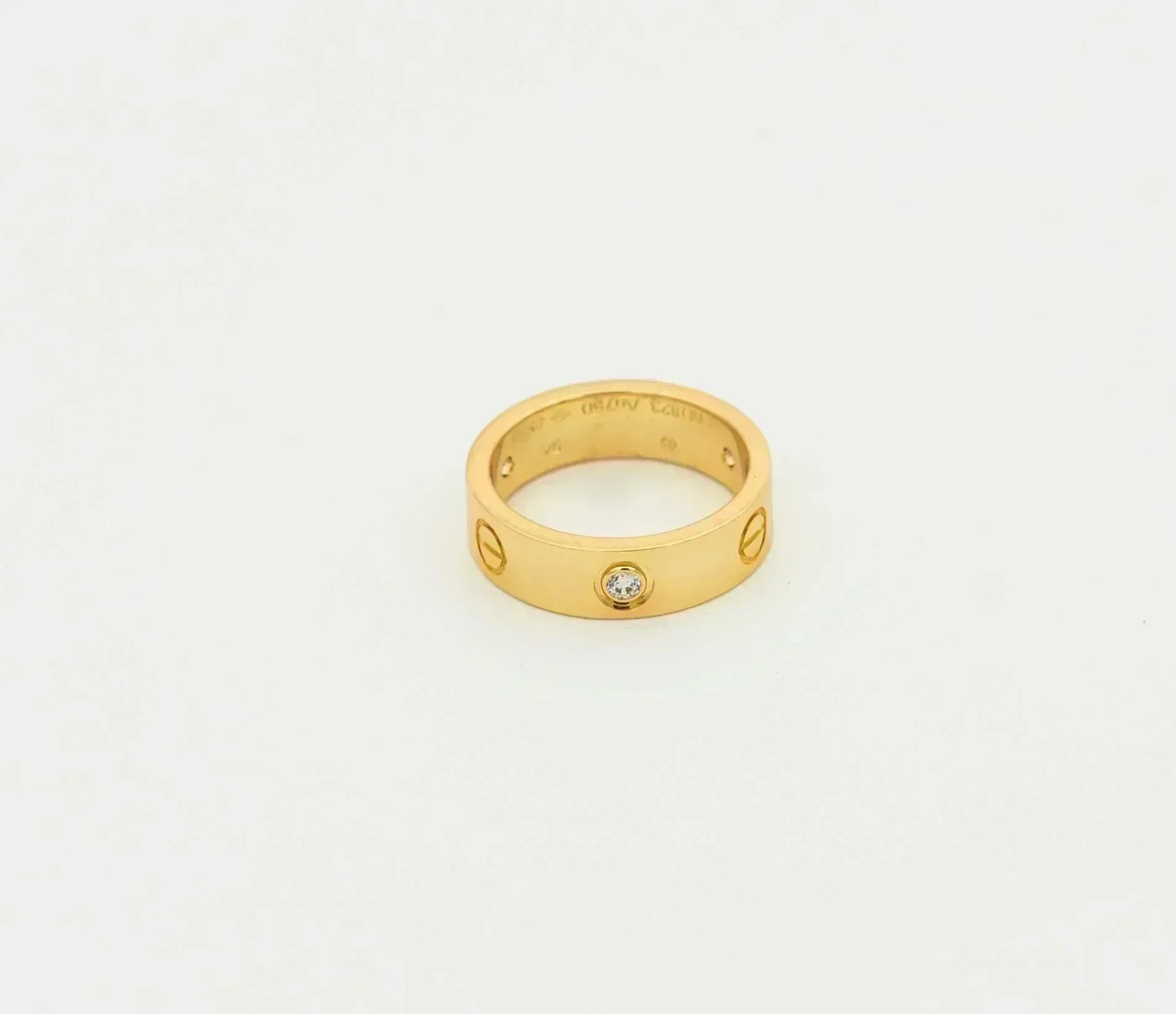 [⭐JeweliWhal]LOVE RING 5.5MM 3 DIAMONDS GOLD