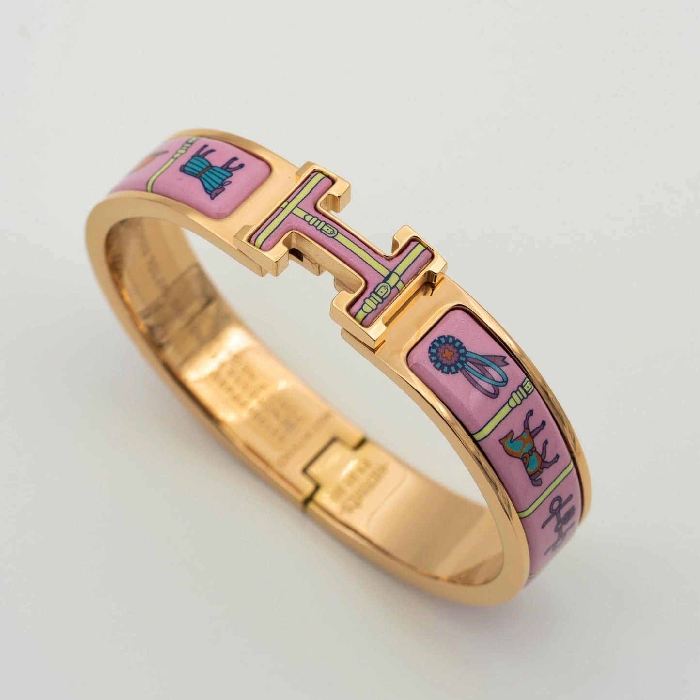 [⭐JeweliWhal]H PINK GOLD BRACELET PINK CERAMIC