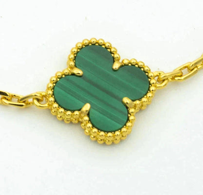 [⭐JeweliWhal] CLOVER 5 MOTIF MALACHITE BRACELET COLLECTION