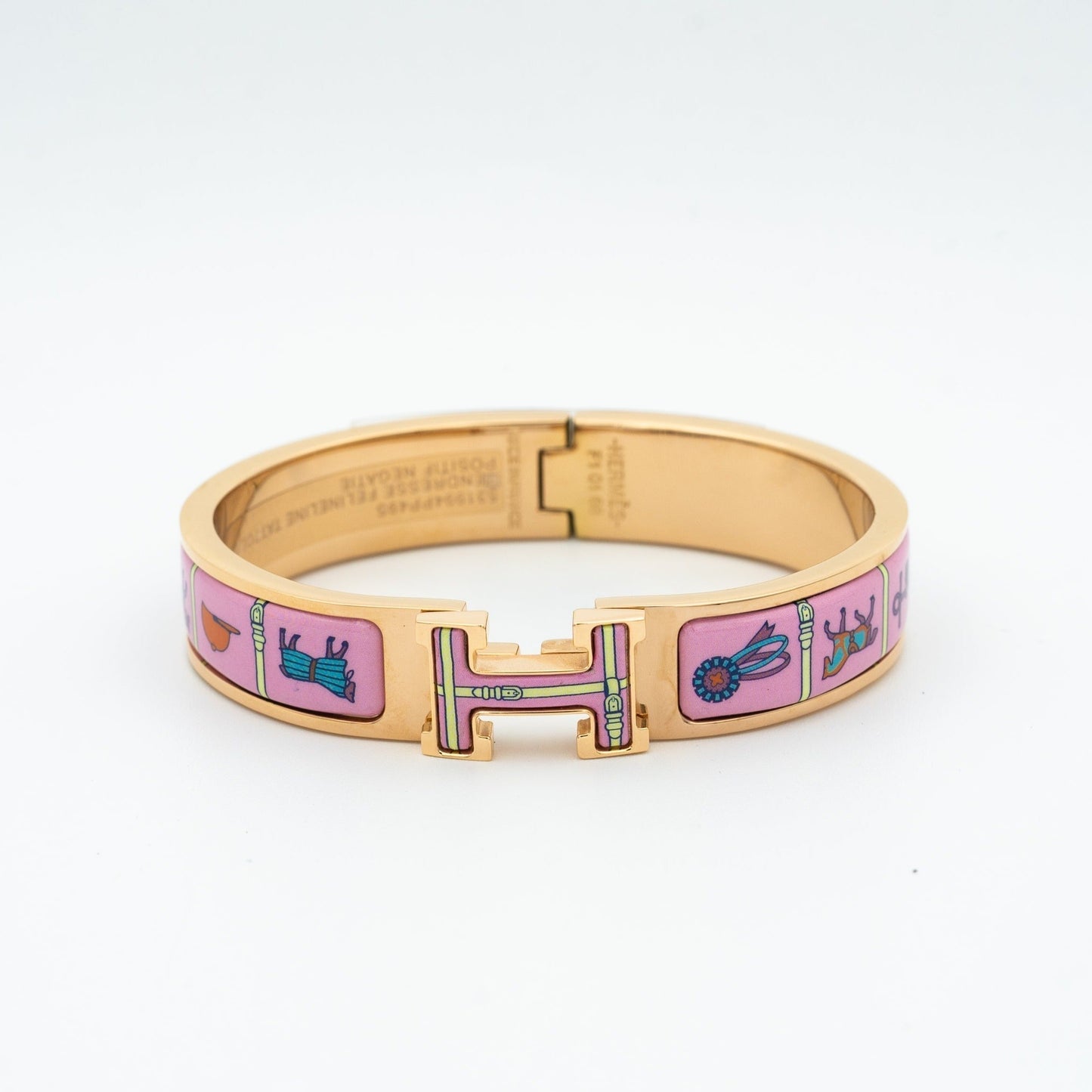 [⭐JeweliWhal]H PINK GOLD BRACELET PINK CERAMIC