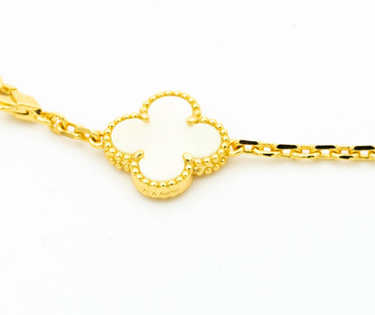 [⭐JeweliWhal]CLOVER BRACELET 5 MOTIFS ONYX MOP