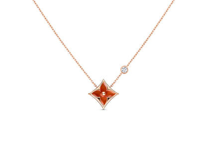 [⭐JeweliWhal]STAR NECKLACE PINK GOLD 1 DIAMOND