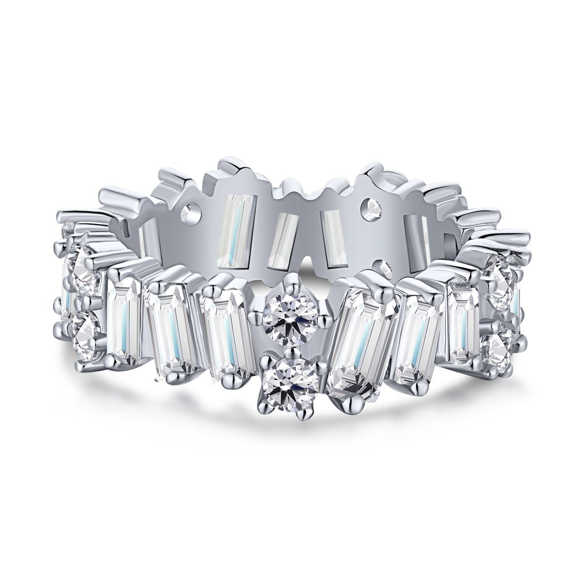 [Tonmkive Schmuck]Zarter Tennisring in verschiedenen Formen