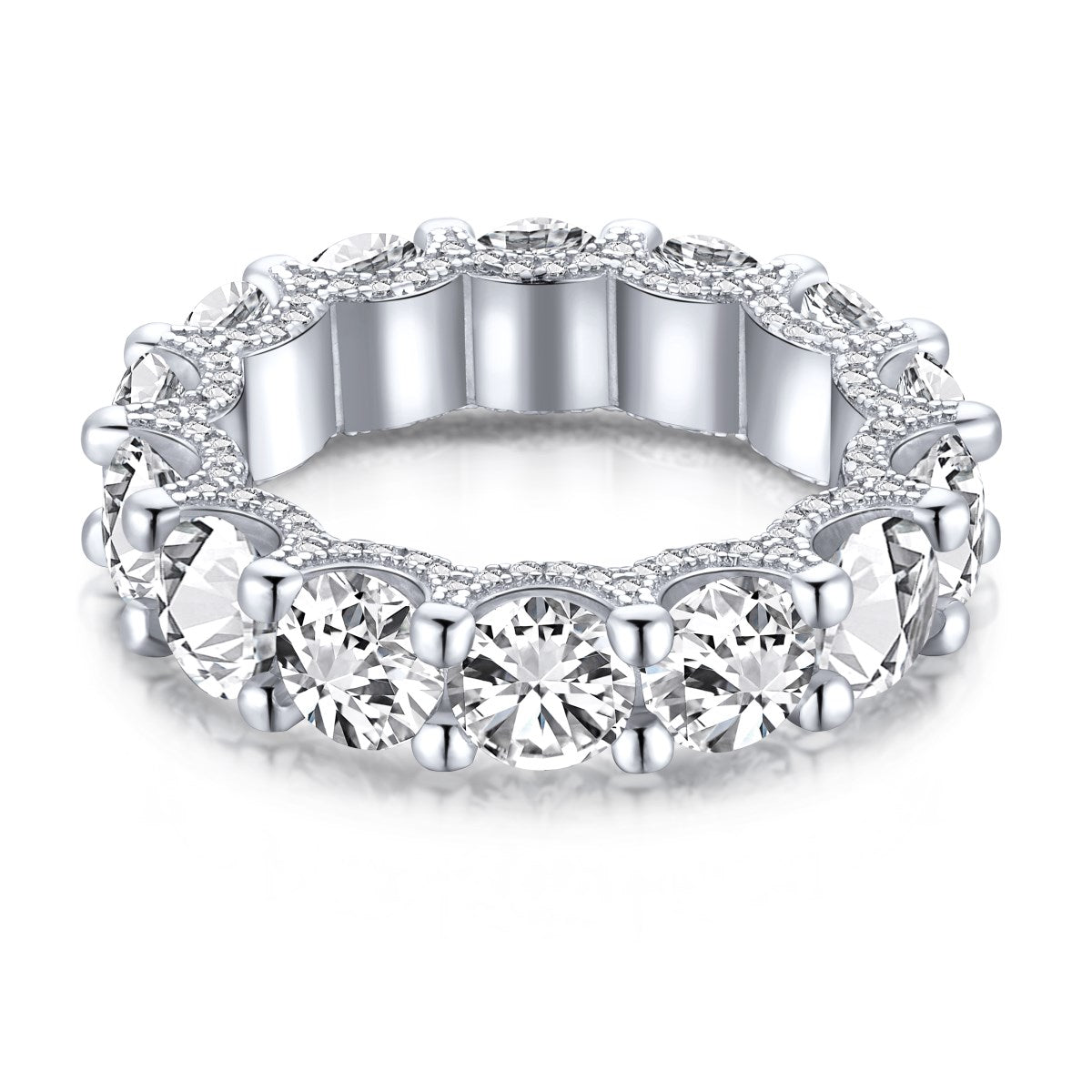 [Tonmkive Jewelry]خاتم التنس ذو القصّة الدائرية الفاخر