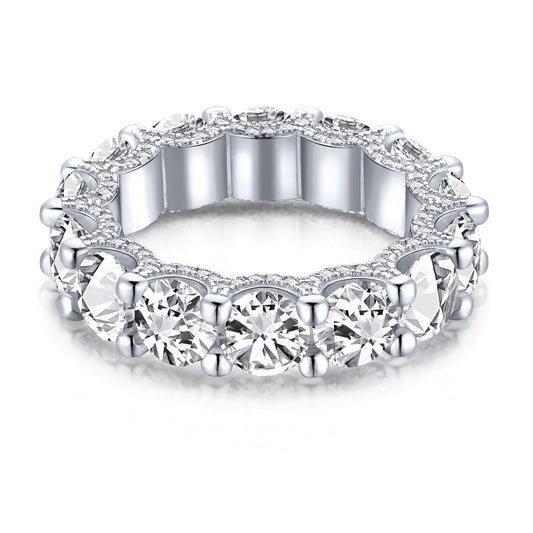 [Tonmkive Jewelry]خاتم التنس ذو القصّة الدائرية الفاخر