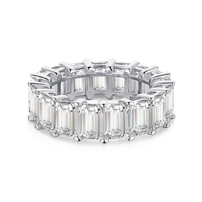 [Tonmkive Jewelry] خاتم تنس أنيق بقطع الزمرد وزن 0.75 قيراط