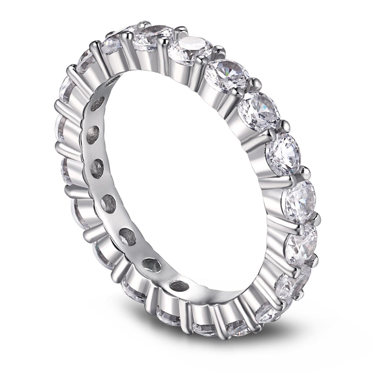 [Tonmkive Jewelry]Funkelnder Tennisring mit Rundschliff
