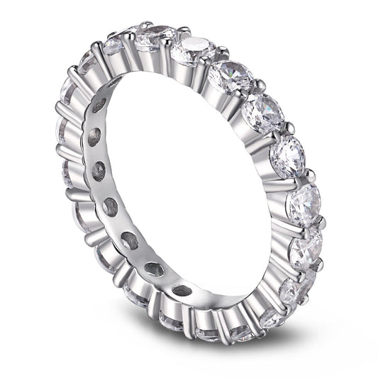 [Tonmkive Jewelry]خاتم التنس بقصة دائرية براقة