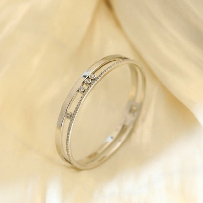 [⭐JeweliWhal]Move Romane Diamond Bangle Bracelet
