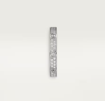 [⭐JeweliWhal]LOVE RING 2.6mm-wide full-diamond ring silver