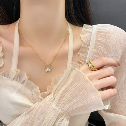 [⭐JeweliWhal]FLOWER DIAMOND NECKLACE