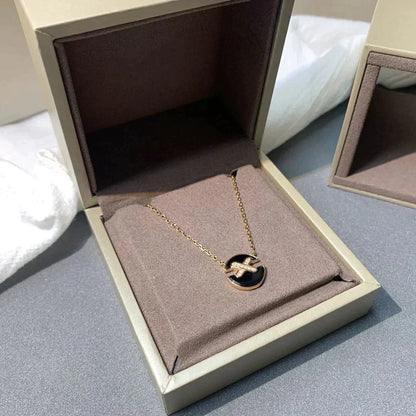 [⭐JeweliWhal]JEUX DE ROSE GOLD DIAMOND NECKLACE